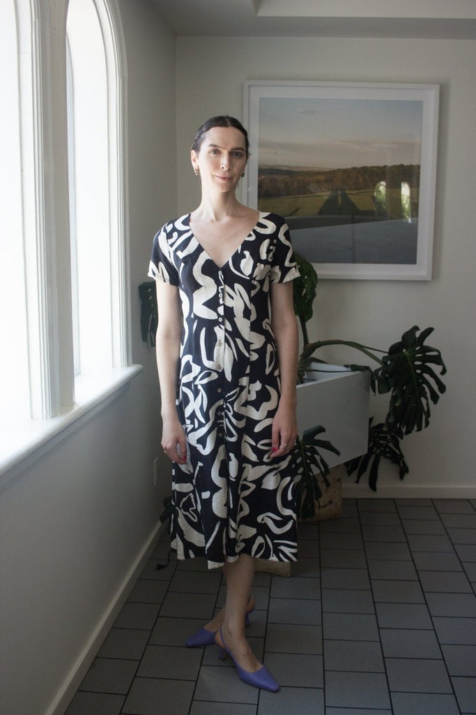 Ursa Minor Chloe Dress (Abstract) - Victoire BoutiqueUrsa MinorDresses Ottawa Boutique Shopping Clothing