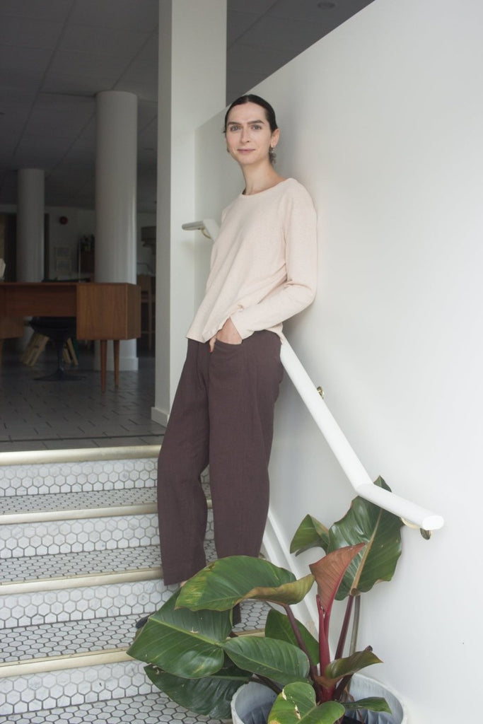 Ursa Minor Flor Arca Pants (Ramie Espresso) - Victoire BoutiqueUrsa MinorBottoms Ottawa Boutique Shopping Clothing