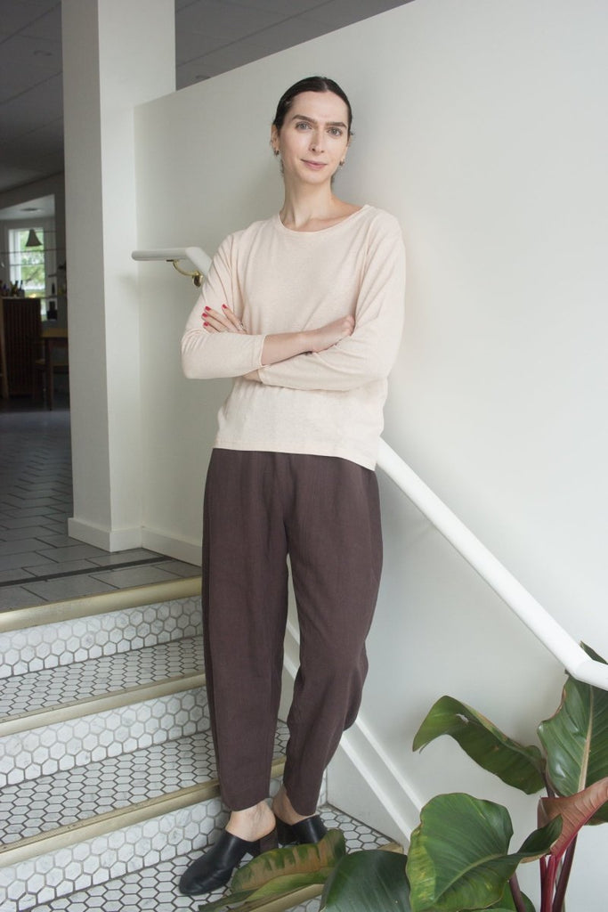 Ursa Minor Flor Arca Pants (Ramie Espresso) - Victoire BoutiqueUrsa MinorBottoms Ottawa Boutique Shopping Clothing