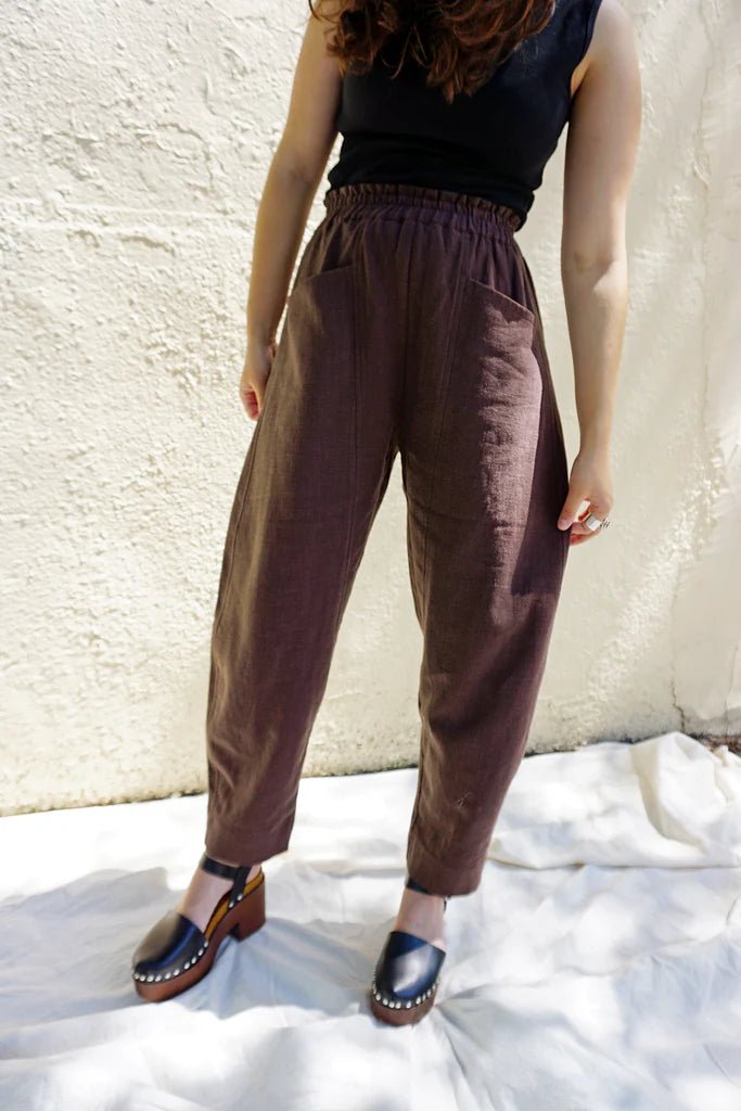 Ursa Minor Flor Arca Pants (Ramie Espresso) - Victoire BoutiqueUrsa MinorBottoms Ottawa Boutique Shopping Clothing