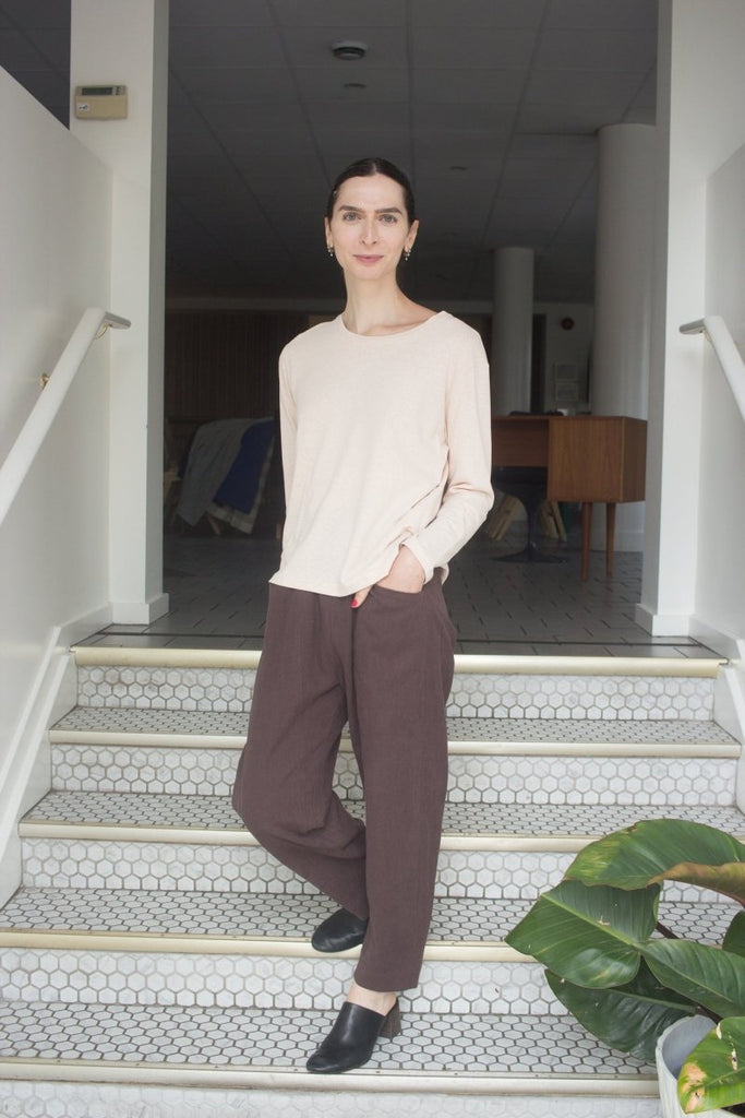 Ursa Minor Flor Arca Pants (Ramie Espresso) - Victoire BoutiqueUrsa MinorBottoms Ottawa Boutique Shopping Clothing