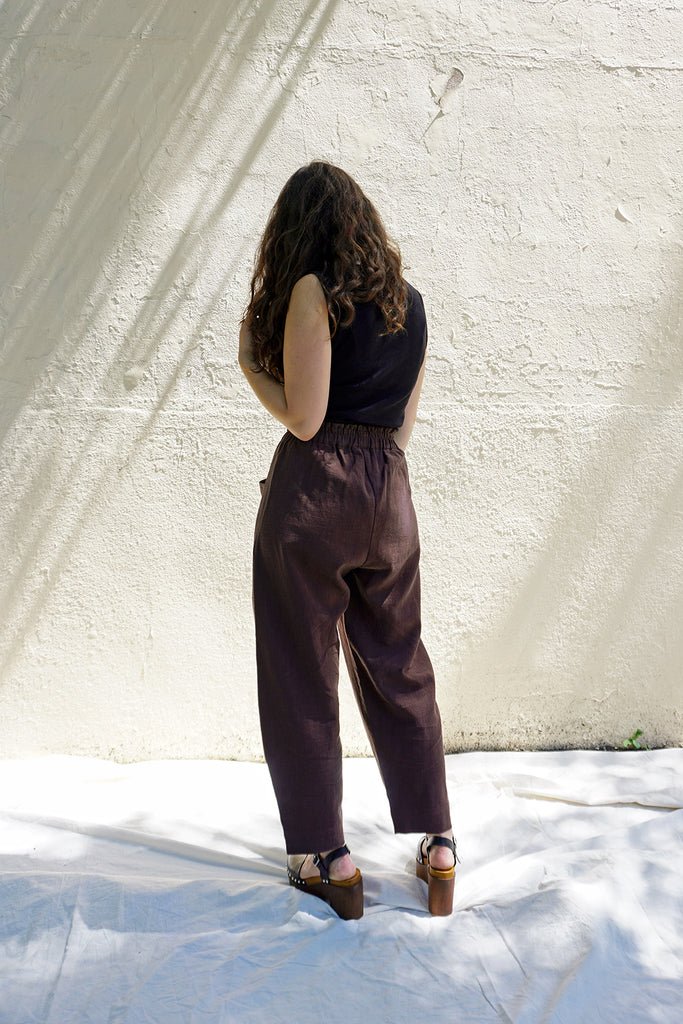 Ursa Minor Flor Arca Pants (Ramie Espresso) - Victoire BoutiqueUrsa MinorBottoms Ottawa Boutique Shopping Clothing