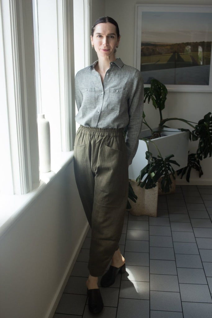 Ursa Minor Flor Arca Pants (Ramie Olive) - Victoire BoutiqueUrsa MinorBottoms Ottawa Boutique Shopping Clothing