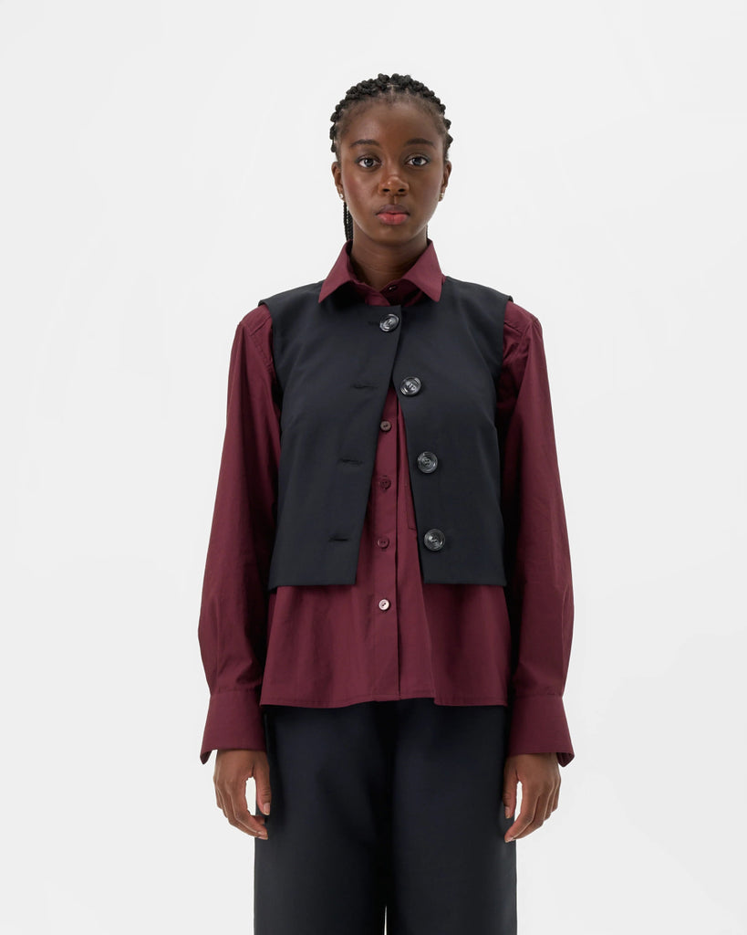 Valerie C. Sleeveless Jacket (Dark Navy) - Victoire BoutiqueValerie CShirts & Tops Ottawa Boutique Shopping Clothing