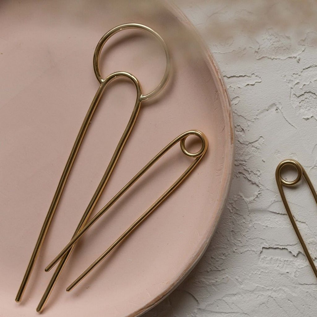 Vanderzee Crescent Hair Fork - Short (Brass) - Victoire BoutiqueVanderzeeHair Accessories Ottawa Boutique Shopping Clothing