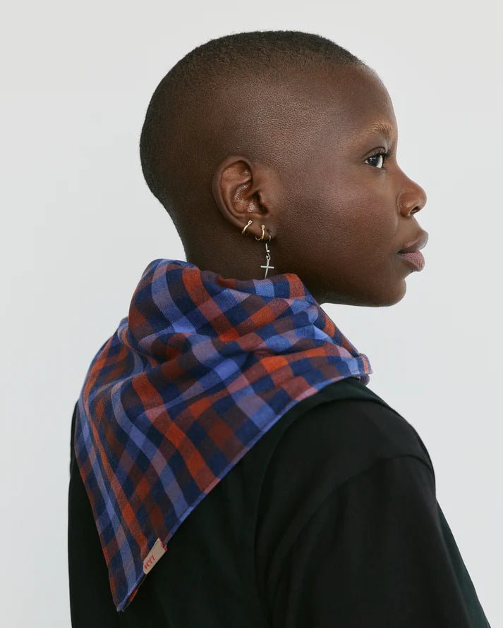 Veri Amos Scarf (Rust Checkers) - Victoire BoutiqueVeriWinter Accessories Ottawa Boutique Shopping Clothing