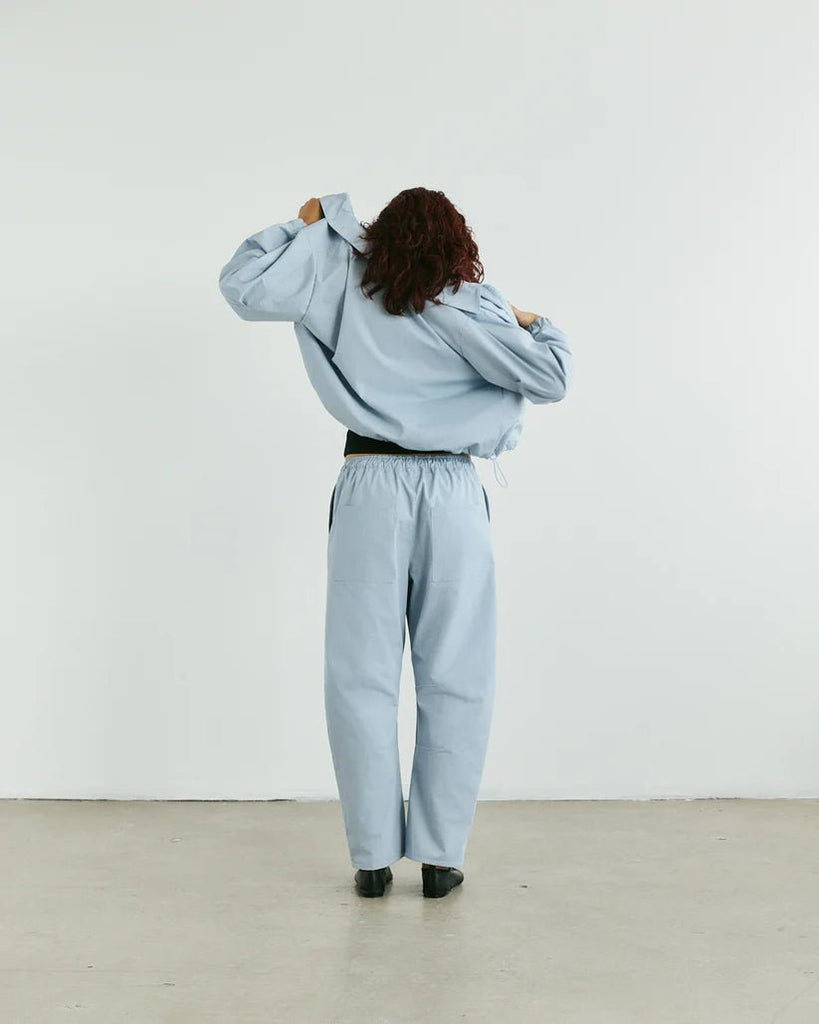 Veri Claire Zip Up Shirt (Powder Blue) - Victoire BoutiqueVeriTops Ottawa Boutique Shopping Clothing