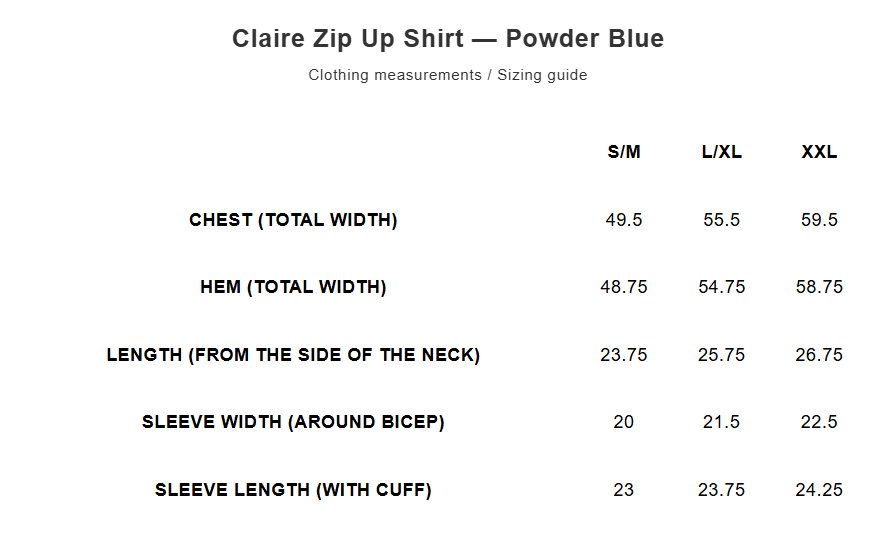 Veri Claire Zip Up Shirt (Powder Blue) - Victoire BoutiqueVeriTops Ottawa Boutique Shopping Clothing