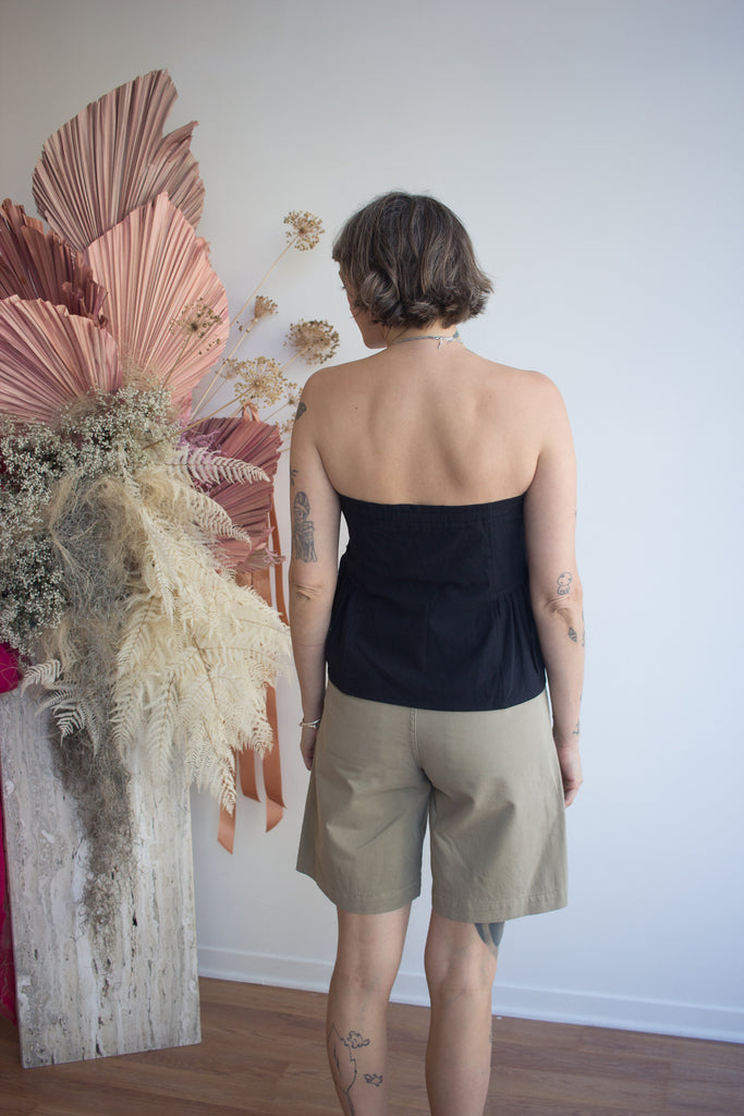 Decade Studio Noel Chino Shorts - Sesame (In - Store) - Victoire BoutiqueDecadeBottoms Ottawa Boutique Shopping Clothing made in canada canadian made 