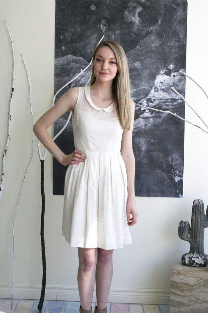 Vintage Victoire Betina Lou White Cotton Dress - XS - Victoire BoutiqueVictoire BoutiqueSkirts Ottawa Boutique Shopping Clothing