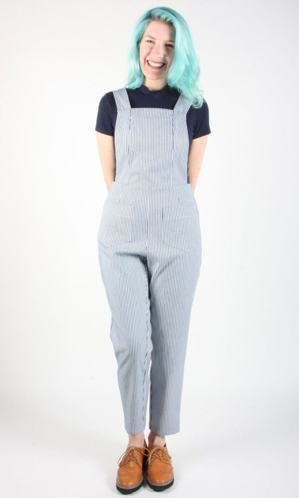 Vintage Victoire Birds of North America Currawong Overalls (Railroad) - 6 - Victoire BoutiqueBirds of North AmericaJumpsuits Ottawa Boutique Shopping Clothing