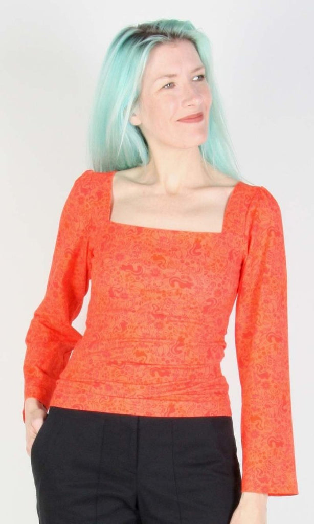 Vintage Victoire Birds of North America Whiptail Top (Strawberry Skunks) - S - Victoire BoutiqueBirds of North AmericaShirts & Tops Ottawa Boutique Shopping Clothing