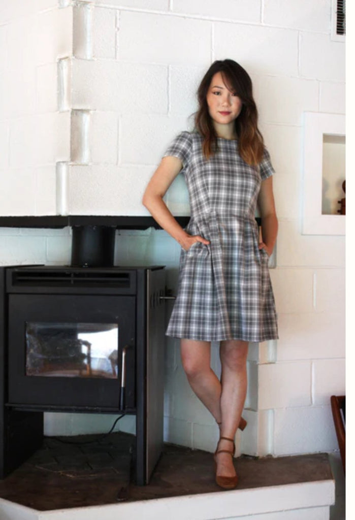 Vintage Victoire Birds of North America Wood Nymph Dress (Grey Plaid) - 4 - Victoire BoutiqueVictoire BoutiqueDress Ottawa Boutique Shopping Clothing