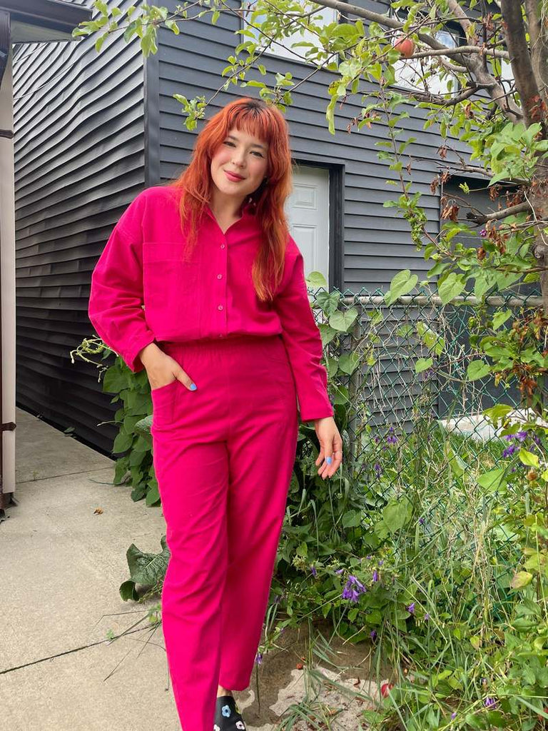 Vintage Victoire Eve Gravel Izmir Pants (Fuchsia) - L - Victoire BoutiqueEve GravelBottoms Ottawa Boutique Shopping Clothing