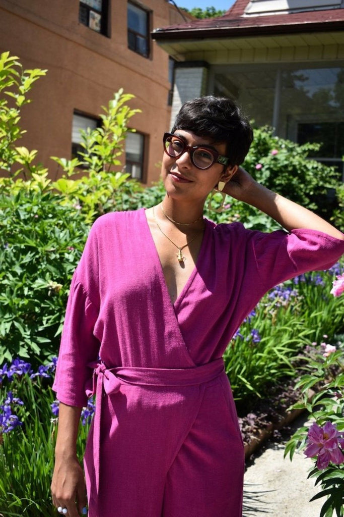 Vintage Victoire Eve Gravel Wild Boy Jumpsuit (Fuchsia) - XS - Victoire BoutiqueEve GravelDresses Ottawa Boutique Shopping Clothing