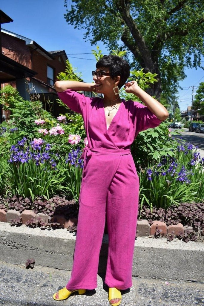 Vintage Victoire Eve Gravel Wild Boy Jumpsuit (Fuchsia) - XS - Victoire BoutiqueEve GravelDresses Ottawa Boutique Shopping Clothing