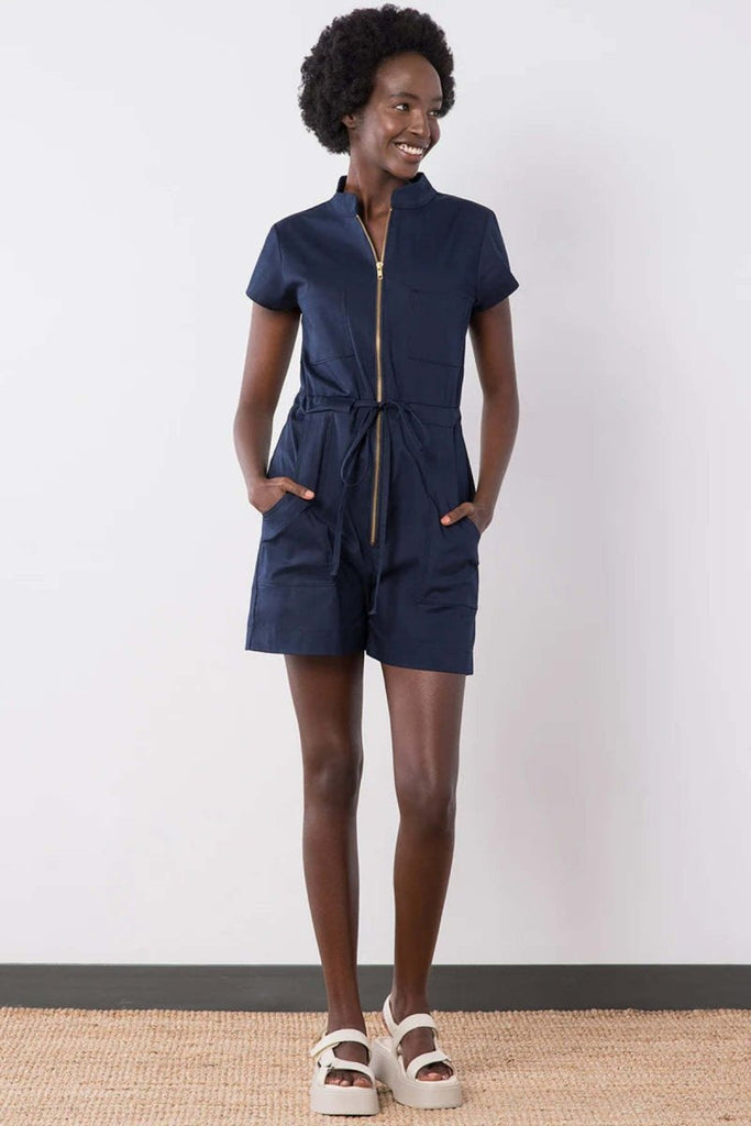 Vintage Victoire Jennifer Glasgow Anath Playsuit (Navy) - M - Victoire BoutiqueJennifer GlasgowDresses Ottawa Boutique Shopping Clothing