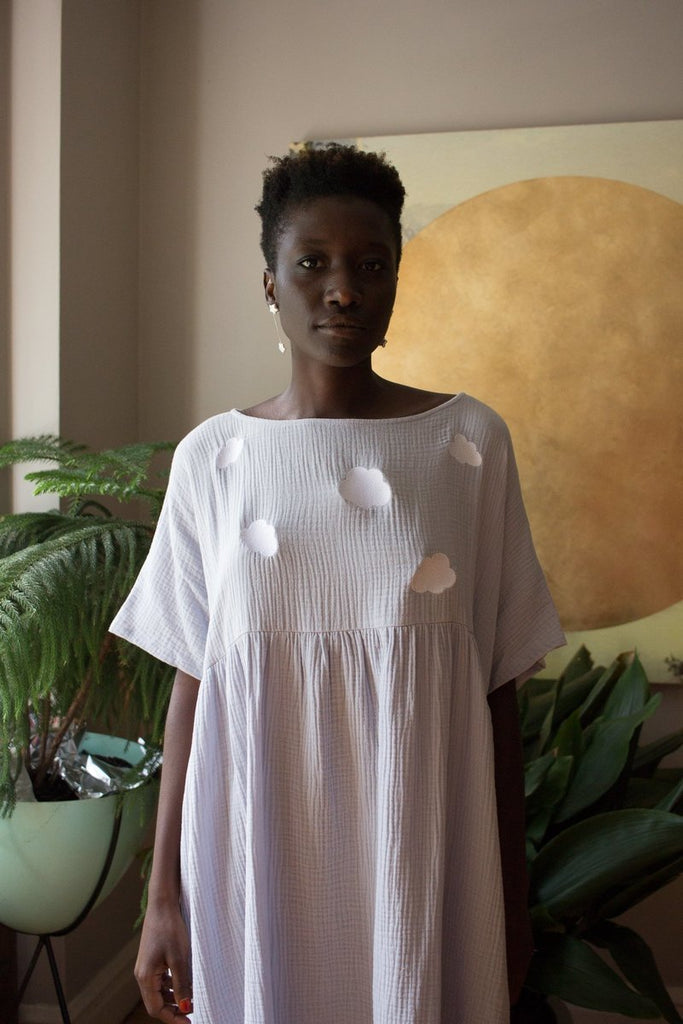 Vintage Victoire Noemiah Cecilia Dress (Blue/White Clouds) - O/S - Victoire BoutiqueNoemiahDresses Ottawa Boutique Shopping Clothing