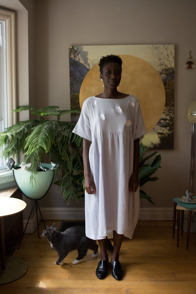 Vintage Victoire Noemiah Cecilia Dress (Blue/White Clouds) - O/S - Victoire BoutiqueNoemiahDresses Ottawa Boutique Shopping Clothing