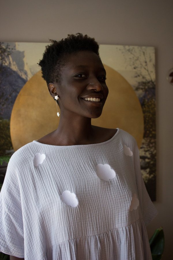 Vintage Victoire Noemiah Cecilia Dress (Blue/White Clouds) - O/S - Victoire BoutiqueNoemiahDresses Ottawa Boutique Shopping Clothing