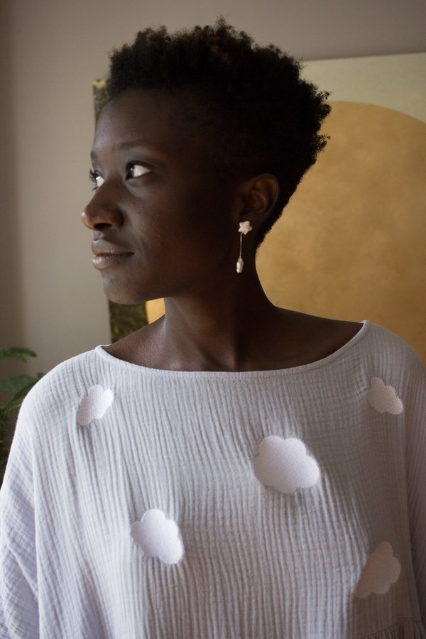 Vintage Victoire Noemiah Cecilia Dress (Blue/White Clouds) - O/S - Victoire BoutiqueNoemiahDresses Ottawa Boutique Shopping Clothing