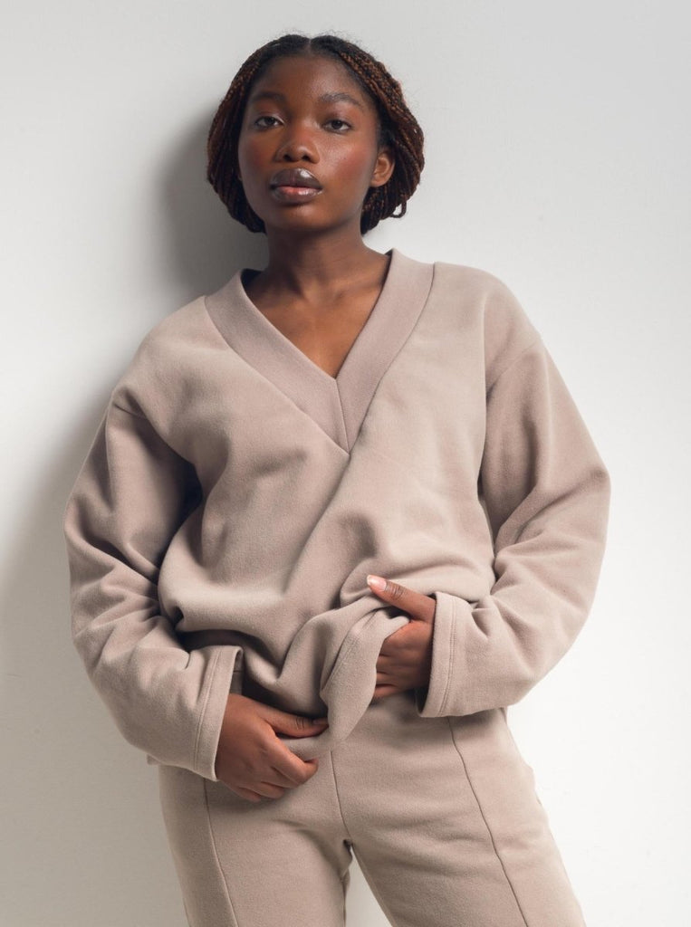 Vintage Victoire Odeyalo Patzzi Sweatpant (Taupe) - M - Victoire BoutiqueOdeyaloBottoms Ottawa Boutique Shopping Clothing