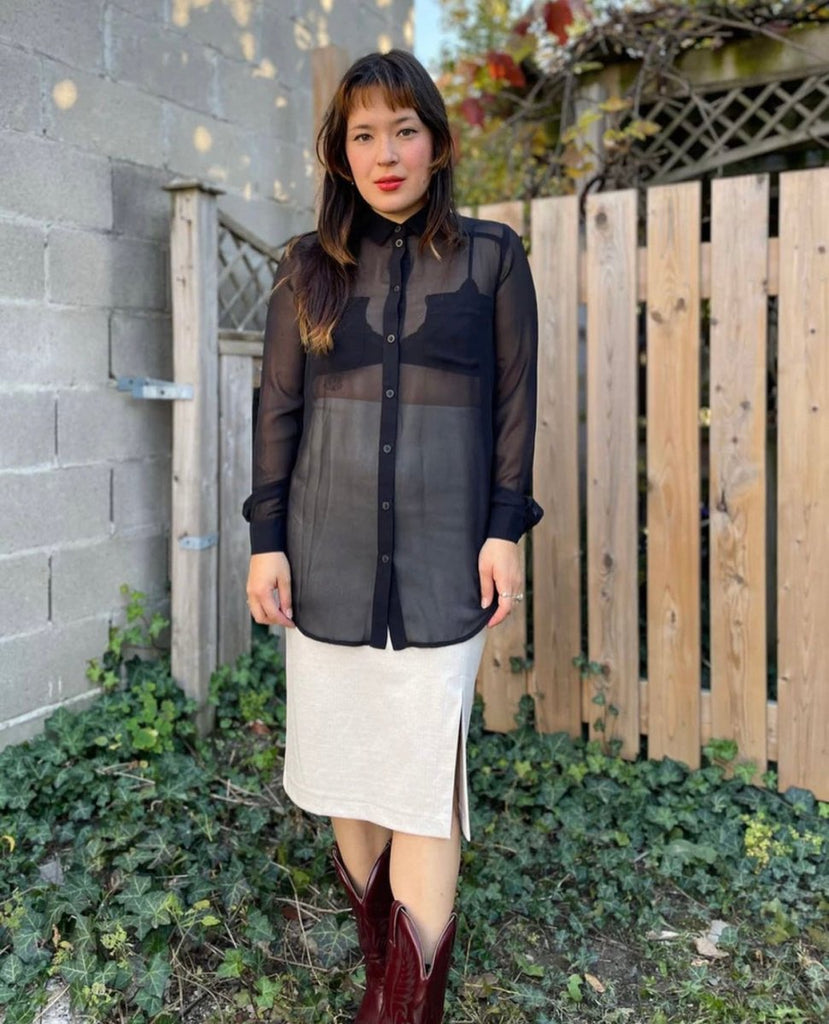 Vintage Victoire Valerie Dumaine Berit Shirt (Black) - Victoire BoutiqueValerie DumaineShirts & Tops Ottawa Boutique Shopping Clothing