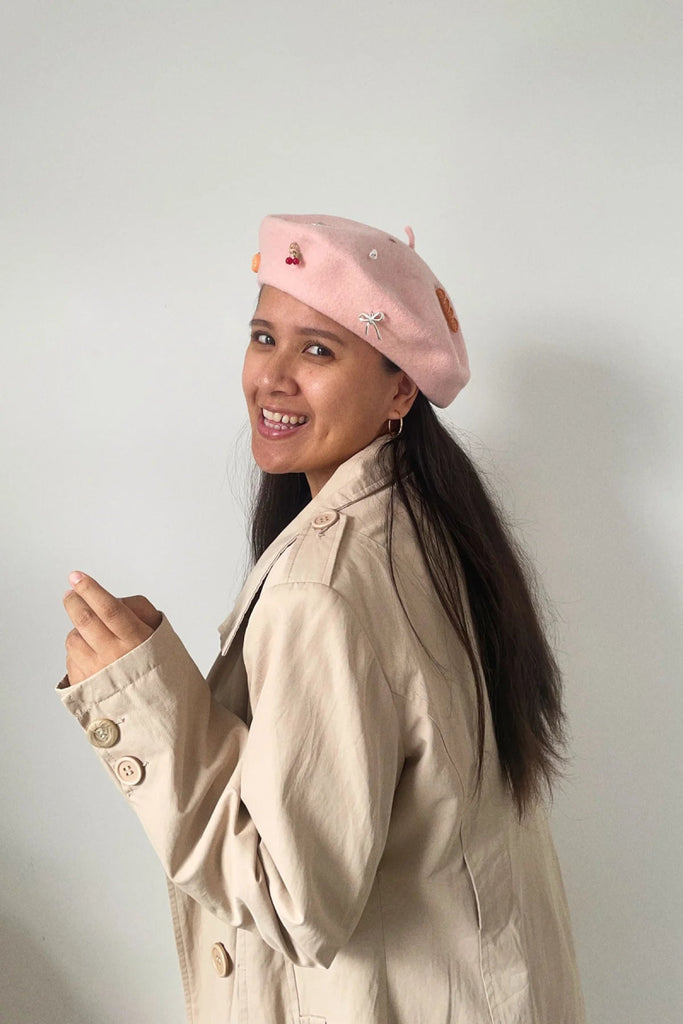 With Nini Trinket Beret (Black or Pink) - Victoire BoutiqueWith NiniHats Ottawa Boutique Shopping Clothing