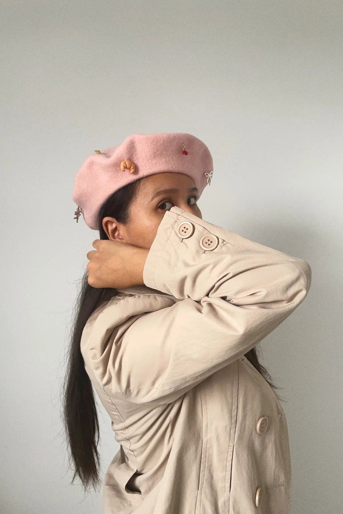 With Nini Trinket Beret (Black or Pink) - Victoire BoutiqueWith NiniHats Ottawa Boutique Shopping Clothing