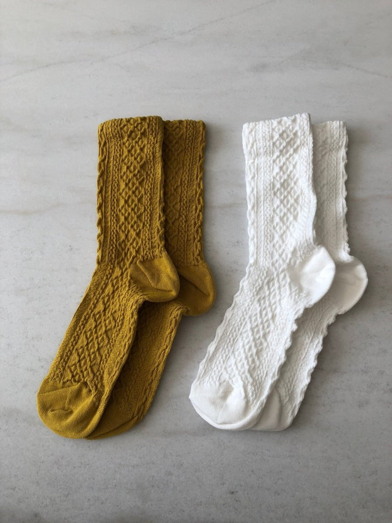 Billy Bamboo 2-Pack Cable Socks - Victoire BoutiqueBilly BambooSocks Ottawa Boutique Shopping Clothing