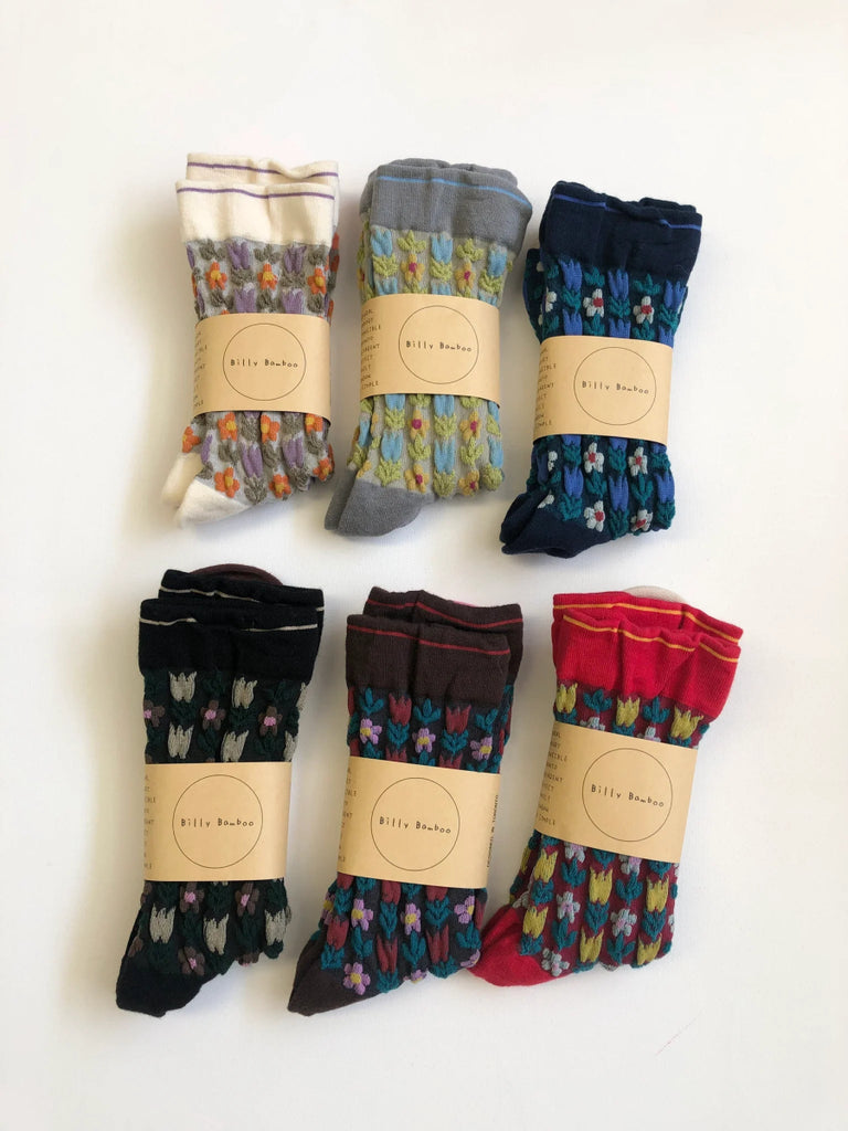 Billy Bamboo Tulip Garden Socks (Many Colours) - Victoire BoutiqueBilly BambooSocks Ottawa Boutique Shopping Clothing