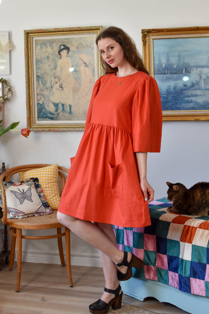 Birds of North America Chimney Swift Dress (Poppy) - Victoire BoutiqueBirds of North AmericaDresses Ottawa Boutique Shopping Clothing