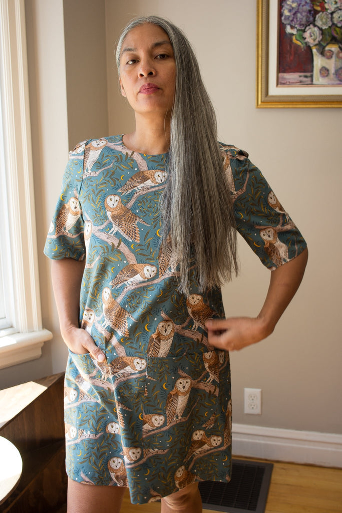 Birds of North America Cottontop Dress (Barn Owls) - Victoire BoutiqueBirds of North AmericaDresses Ottawa Boutique Shopping Clothing