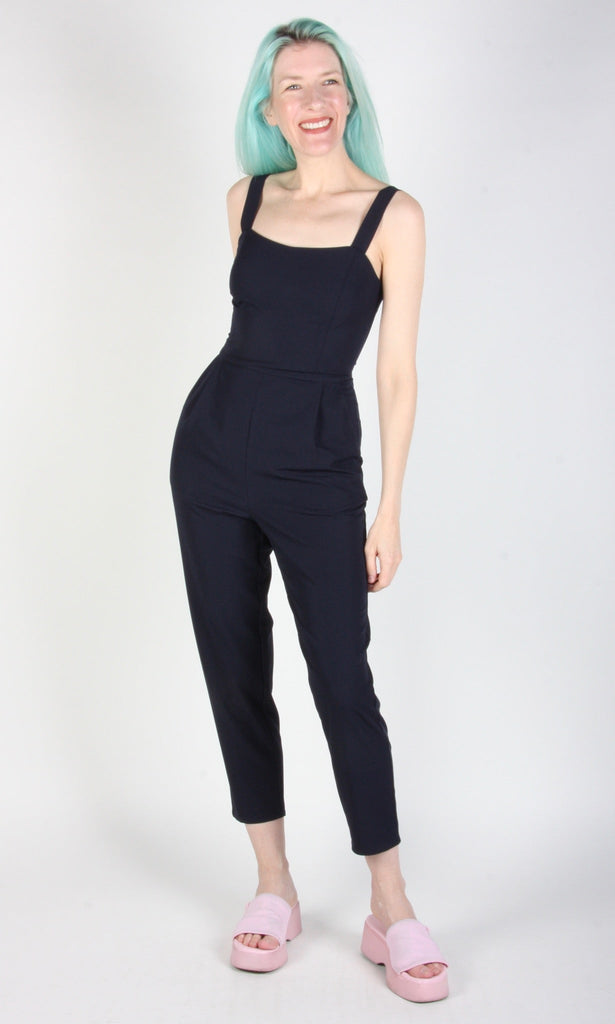 Birds Of North America Crossbill Jumpsuit (Navy) - Victoire BoutiqueBirds of North AmericaJumpsuits Ottawa Boutique Shopping Clothing