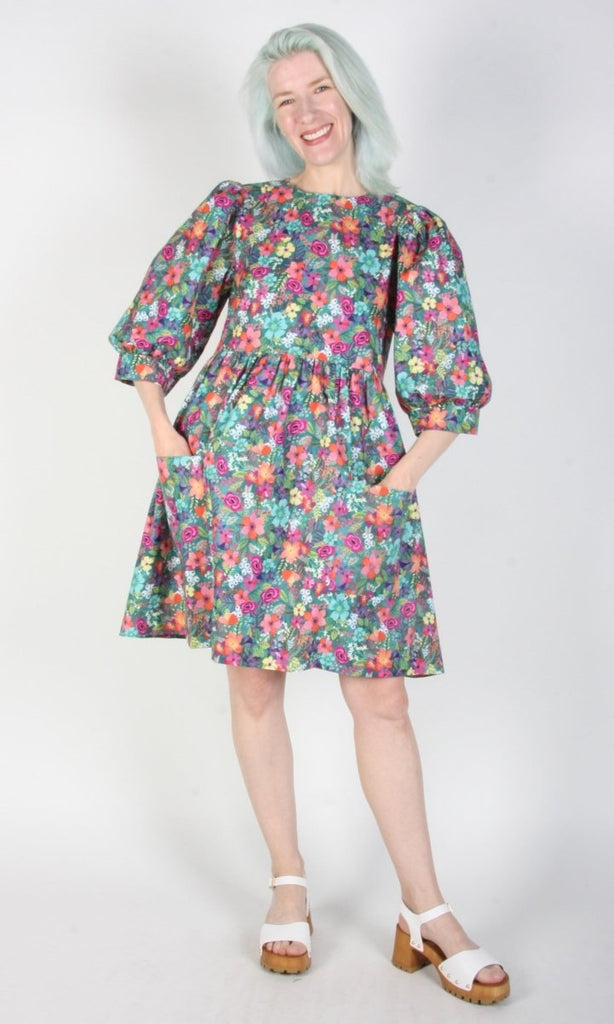 Birds of North America Devil Downhead Dress (Flowerfall) - Victoire BoutiqueBirds of North AmericaDresses Ottawa Boutique Shopping Clothing