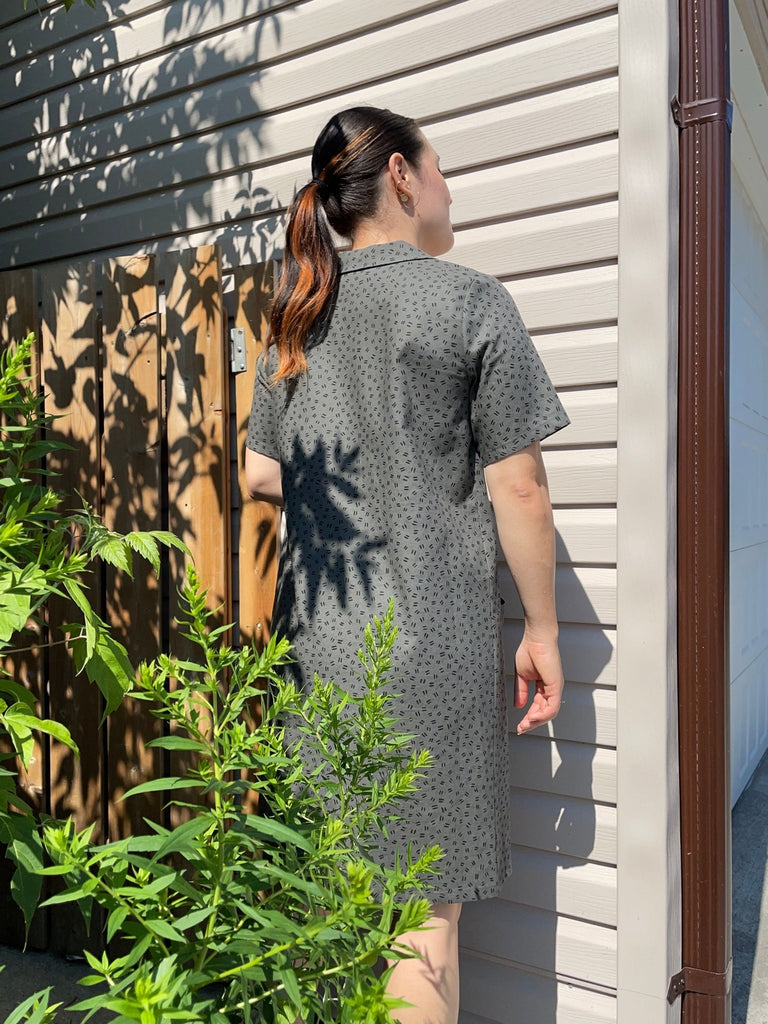 Birds of North America Joree Dress - Grey Hatch (Online Exclusive) - Victoire BoutiqueBirds of North AmericaDresses Ottawa Boutique Shopping Clothing