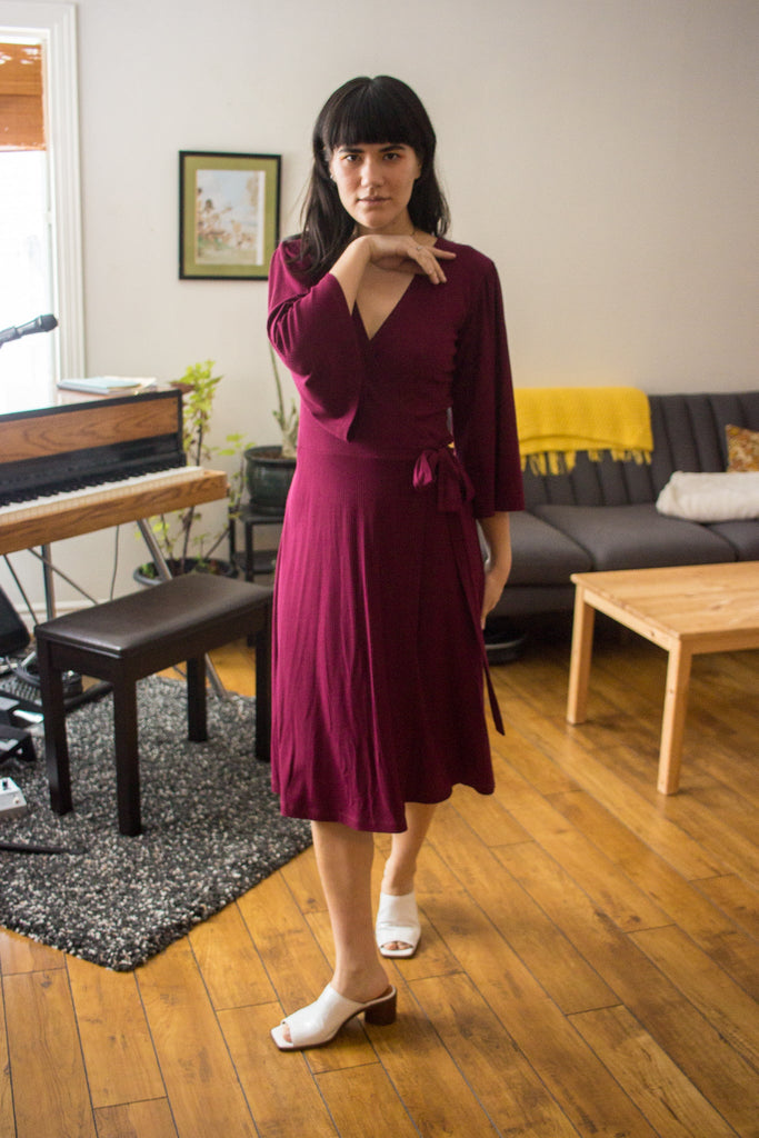 Birds of North America Palmcreeper Dress - Burgundy (Online Exclusive) - Victoire BoutiqueBirds of North AmericaDresses Ottawa Boutique Shopping Clothing