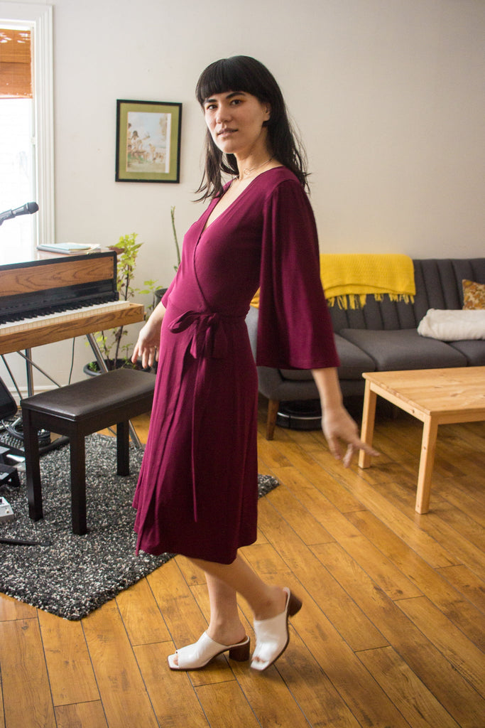 Birds of North America Palmcreeper Dress - Burgundy (Online Exclusive) - Victoire BoutiqueBirds of North AmericaDresses Ottawa Boutique Shopping Clothing
