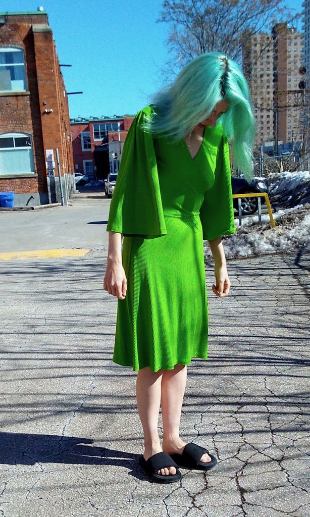 Birds of North America Palmcreeper Dress - Lime (Online Exclusive) - Victoire BoutiqueBirds of North AmericaDresses Ottawa Boutique Shopping Clothing