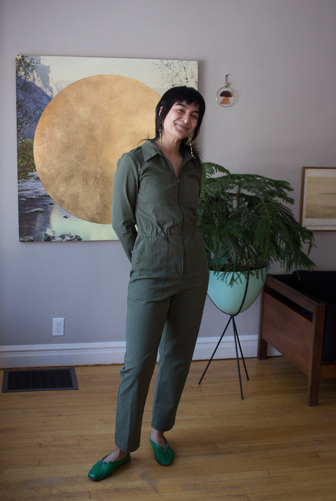 Birds of North America Rain Crow Boilersuit (Artichoke) - Victoire BoutiqueBirds of North AmericaJumpsuit Ottawa Boutique Shopping Clothing