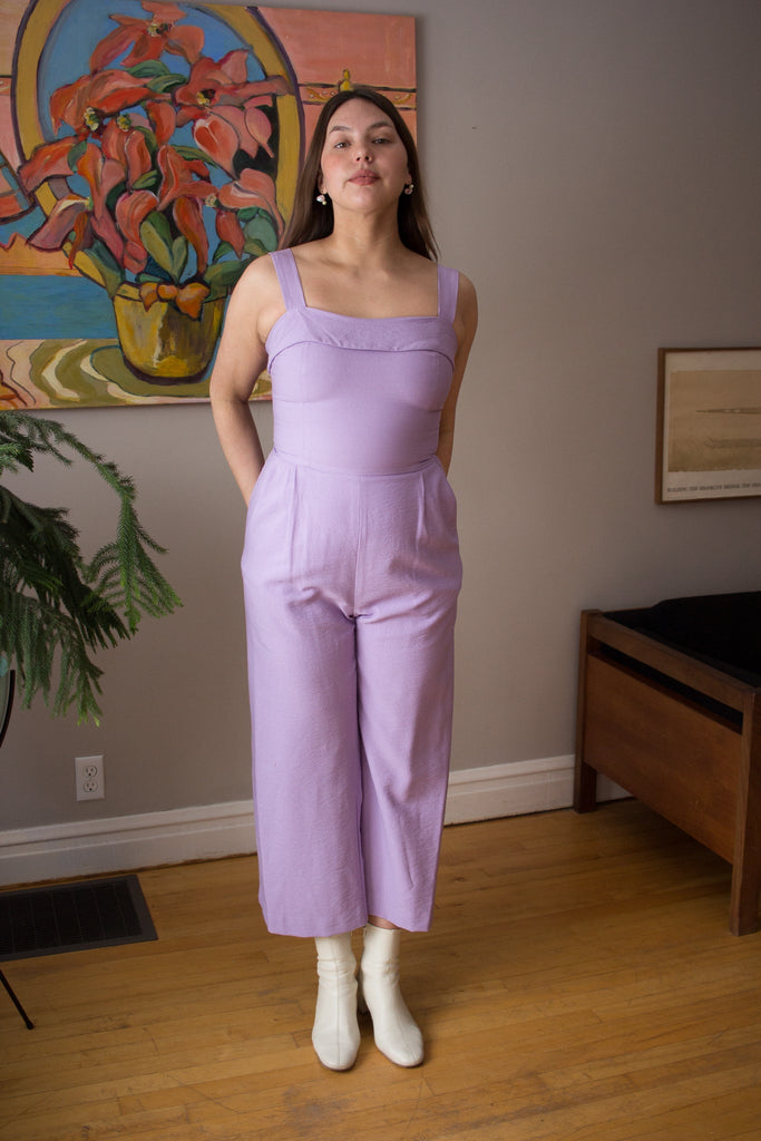 Birds of North America Sandgrouse Jumpsuit (Pasque Flower) - Victoire BoutiqueBirds of North AmericaJumpsuits Ottawa Boutique Shopping Clothing