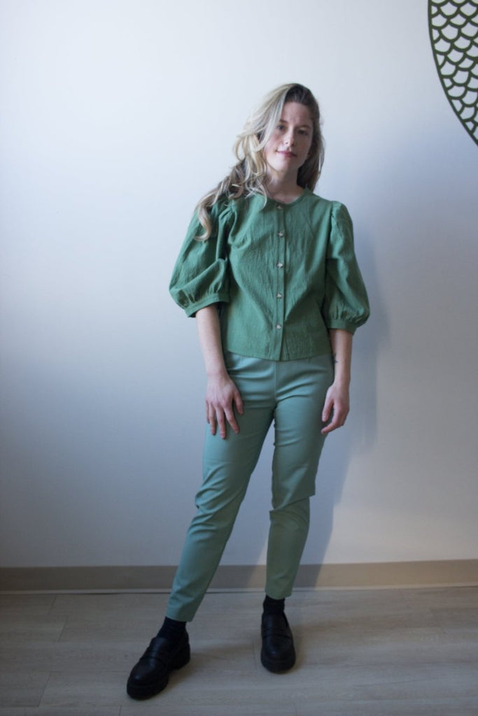 Birds of North America Serin Blouse (Sage) - Victoire BoutiqueBirds of North AmericaTops Ottawa Boutique Shopping Clothing