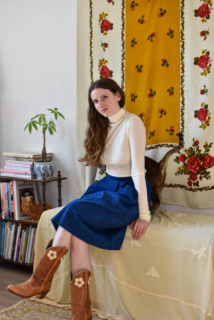 Birds of North America Tadorne Skirt - Sapphire (Online Exclusive) - Victoire BoutiqueBirds of North AmericaBottoms Ottawa Boutique Shopping Clothing
