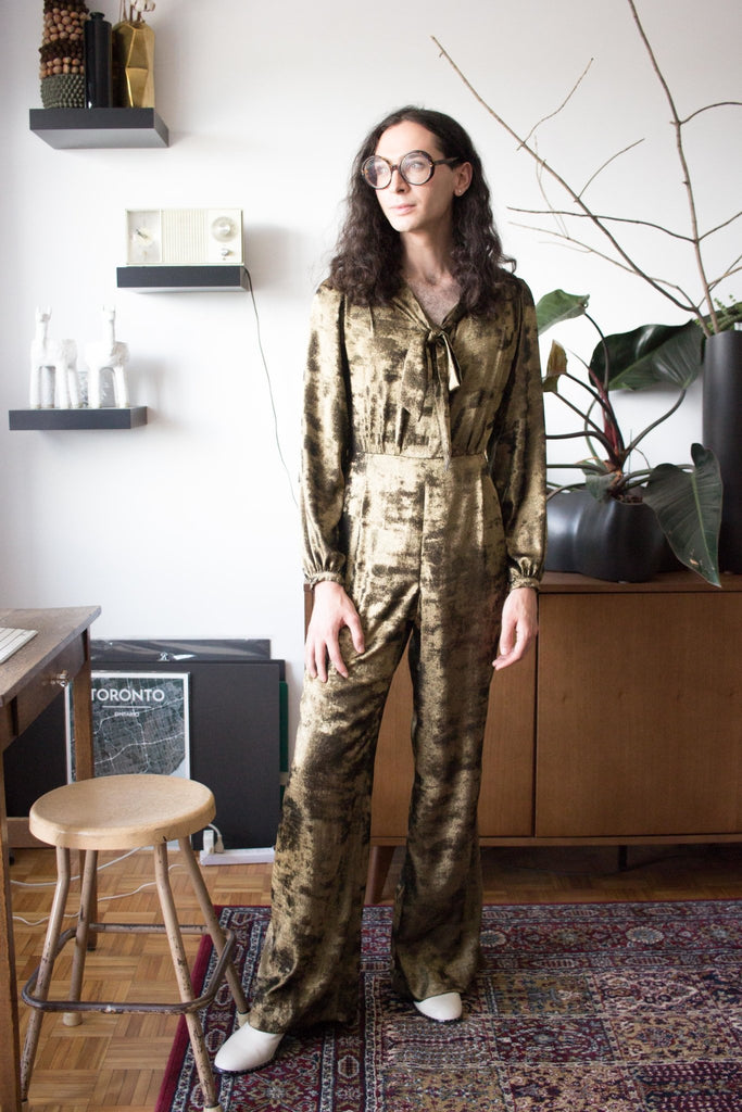 Birds of North America Thrasher Jumpsuit - Crushed Gold (Online Exclusive) - Victoire BoutiqueBirds of North AmericaJumpsuits Ottawa Boutique Shopping Clothing