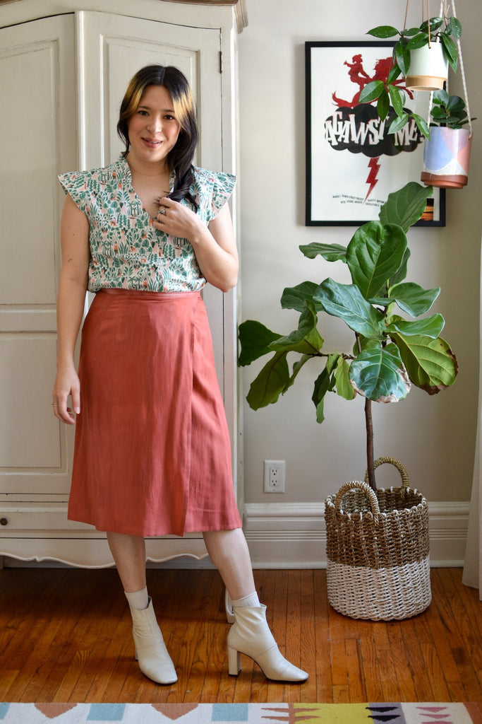 Birds of North America Tournepierre Skirt - Sand Washed Coral (Online Exclusive) - Victoire BoutiqueBirds of North AmericaBottoms Ottawa Boutique Shopping Clothing