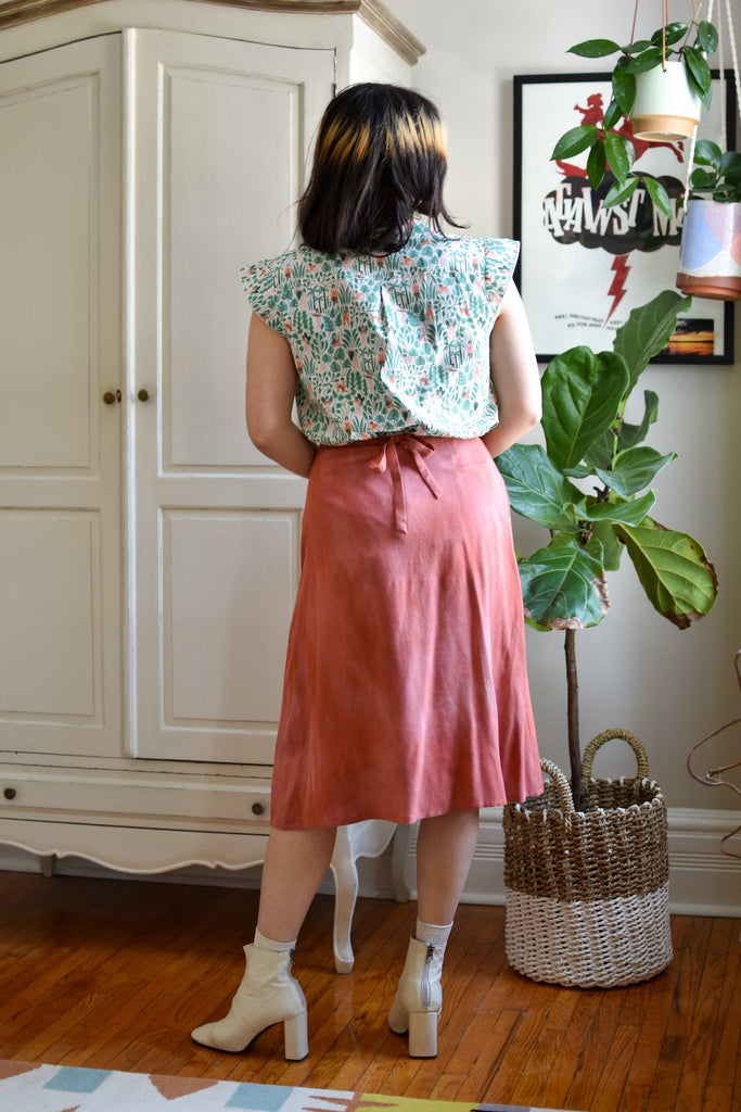 Birds of North America Tournepierre Skirt - Sand Washed Coral (Online Exclusive) - Victoire BoutiqueBirds of North AmericaBottoms Ottawa Boutique Shopping Clothing