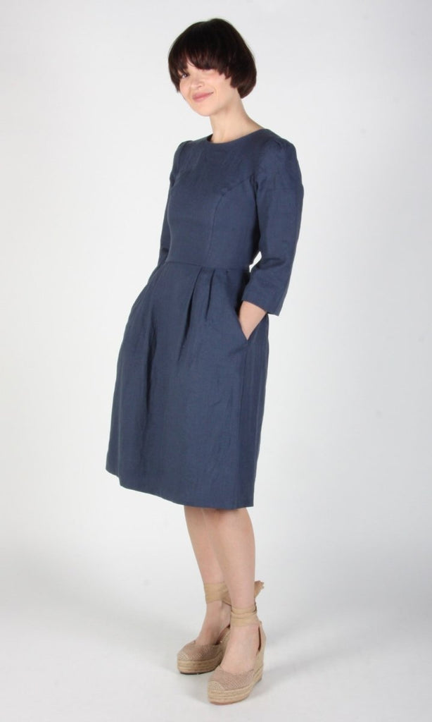 Birds of North America Whistling Snipe Dress (Navy) - Victoire BoutiqueBirds of North AmericaDresses Ottawa Boutique Shopping Clothing