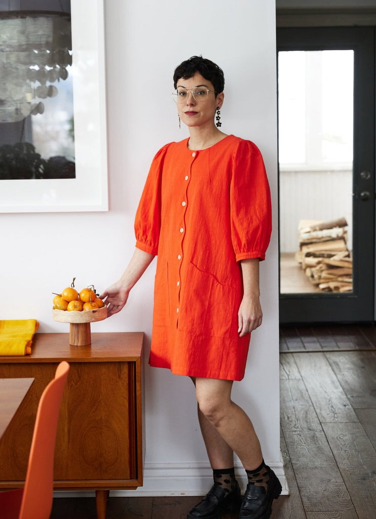 Birds of North America Wideawake Dress (Blood Orange) - Victoire BoutiqueBirds of North AmericaDresses Ottawa Boutique Shopping Clothing