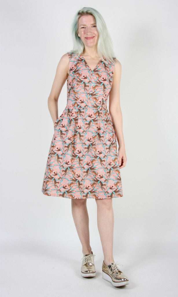 Birds of North America Wood Snipe Dress - Pas De Chat (Online Exclusive) - Victoire BoutiqueBirds of North AmericaDresses Ottawa Boutique Shopping Clothing