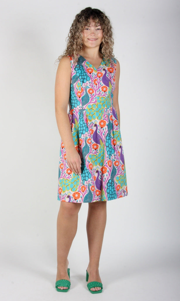 Birds of North America Wood Snipe Dress - Peacocks (Online Exclusive) - Victoire BoutiqueBirds of North AmericaDresses Ottawa Boutique Shopping Clothing